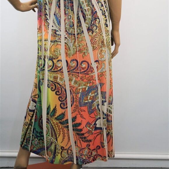 Believe Dress Fit & Flare Multi Color Boho Floral Tie Dye Women Sz S USA Made - Picture 6 of 12